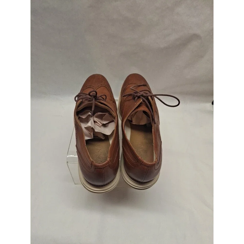Cole Haan Original Grand Wingtip Oxford Men's Shoes 11M Brown Woodbury-Ivory
